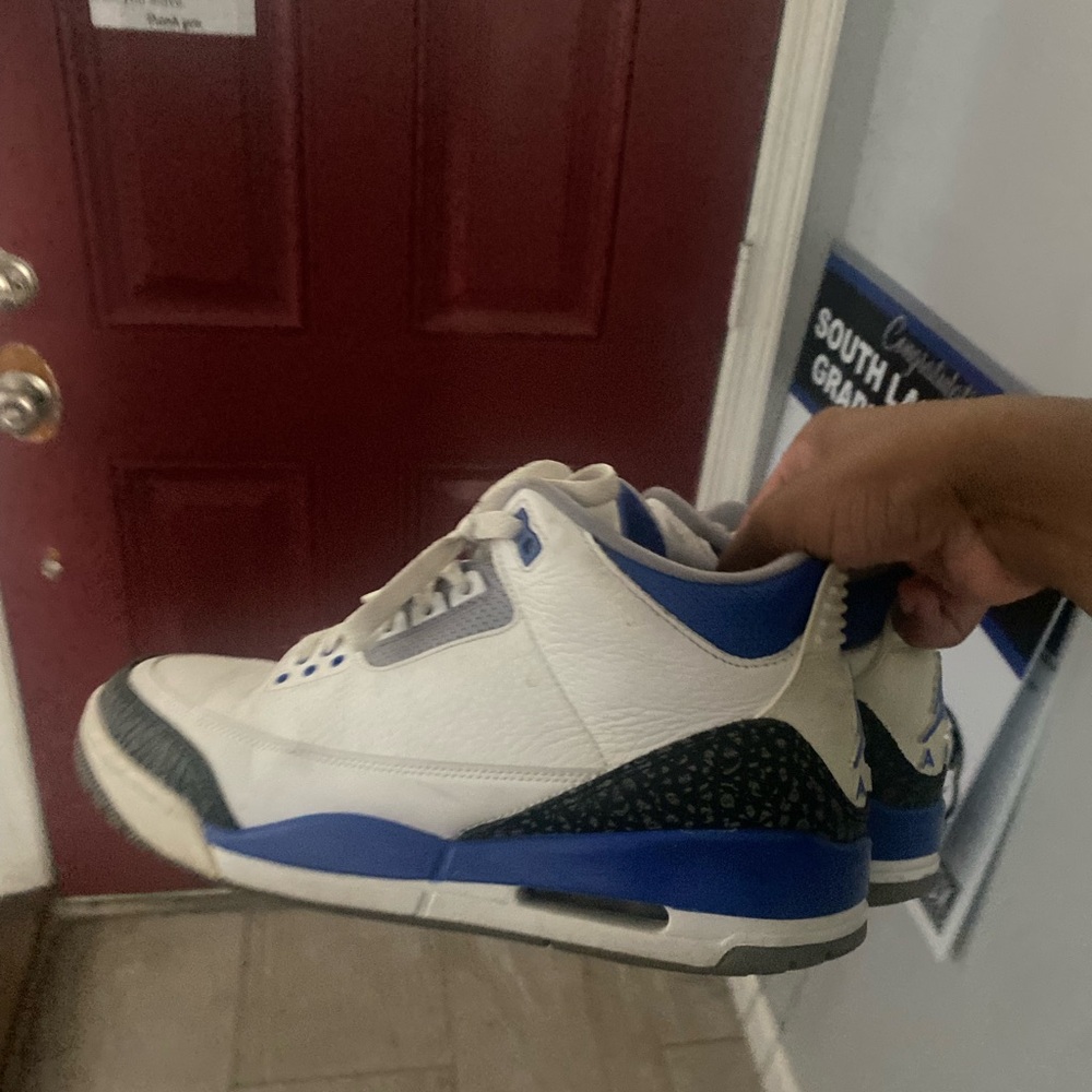 Blue jordans 3s taking offers